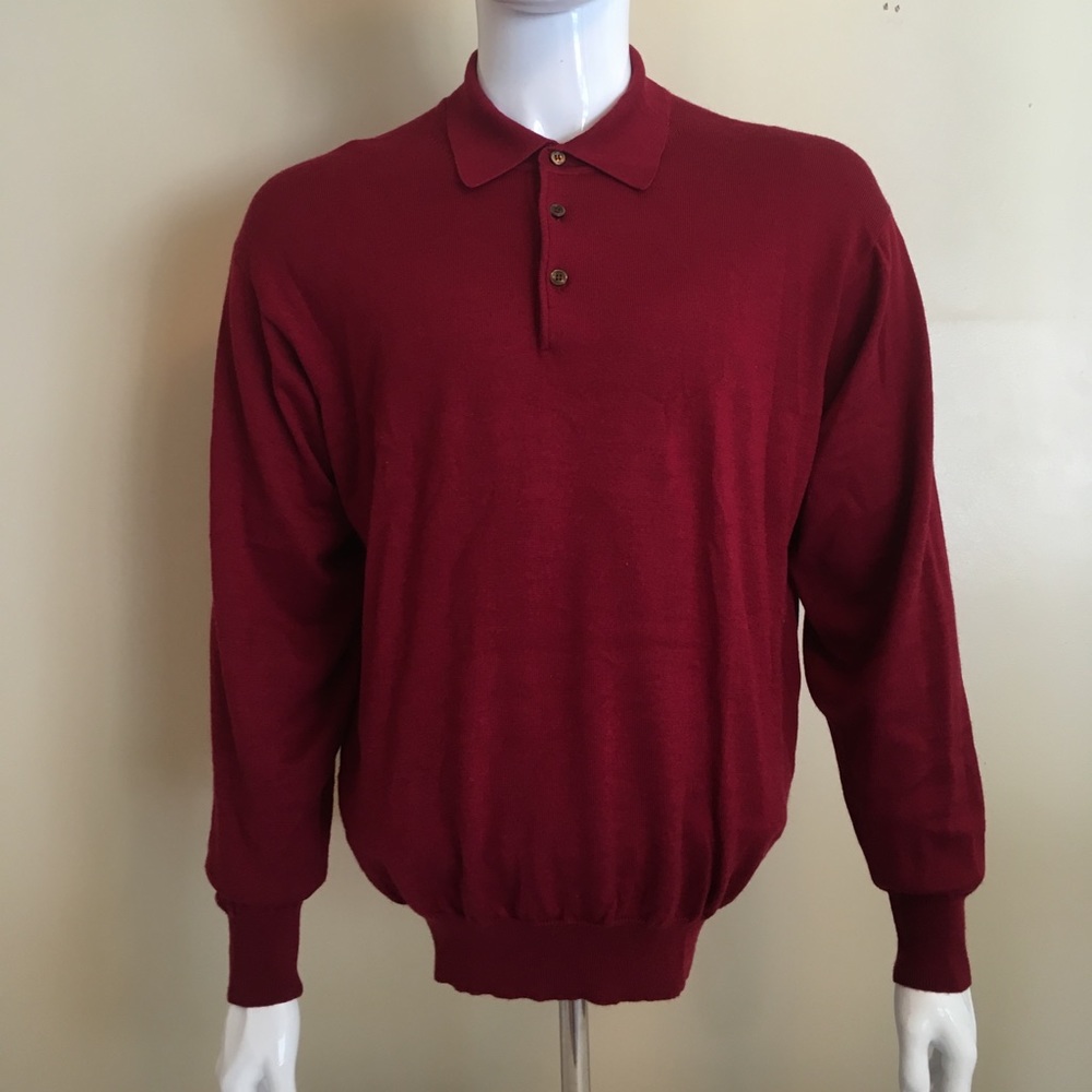 Gran Sasso Men’s Wool Silk Cashmere Polo Shirt